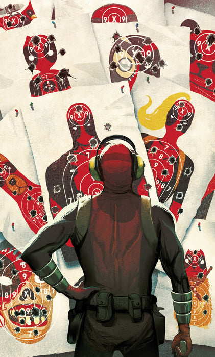 Vlies Fototapete | Marvel Deadpool Target Shooting | 150 x 250 cm