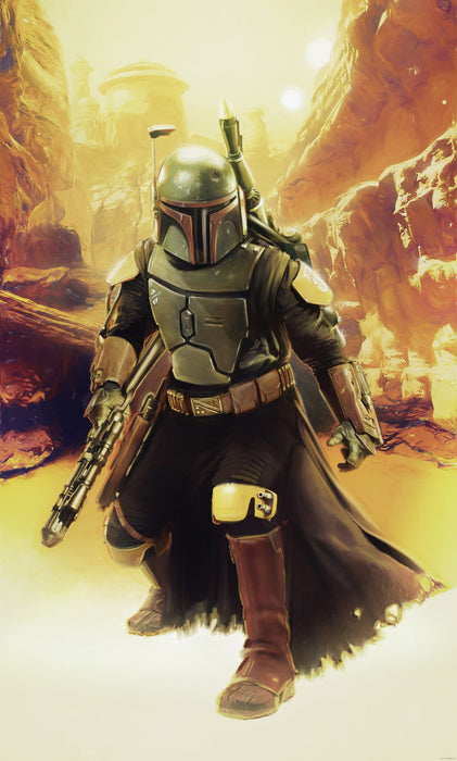 Vlies Fototapete | Star Wars Boba Fett Sneaking Up | 150 x 250 cm