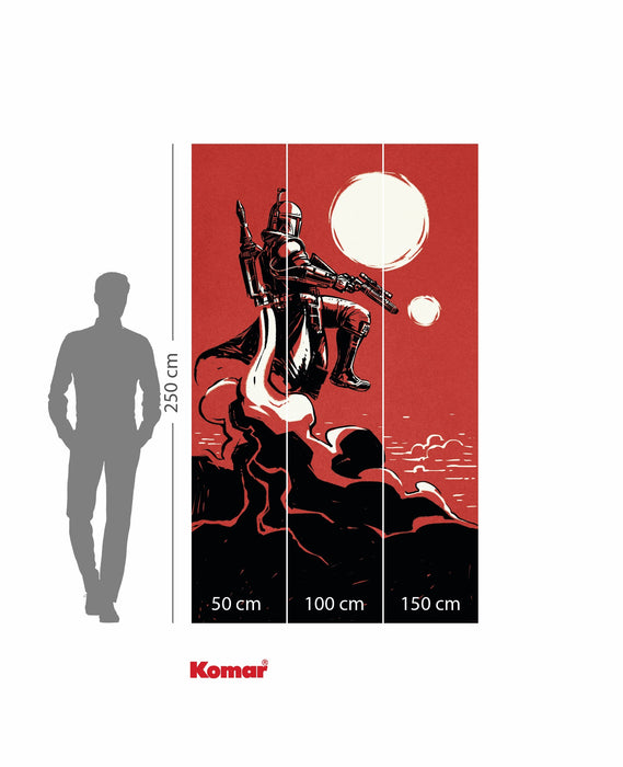 Komar NEU | Komar Vlies Fototapete - Star Wars Boba Fett The Bounty Hunter - Größe 150 x 250 cm