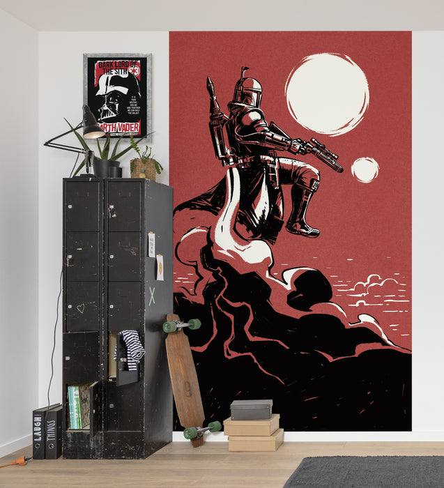 Komar NEU | Komar Vlies Fototapete - Star Wars Boba Fett The Bounty Hunter - Größe 150 x 250 cm