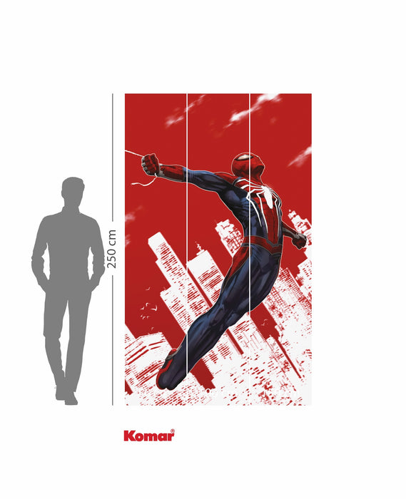 Komar NEU | Komar Vlies Fototapete - Marvel Spider-Man Red Swing - Größe 150 x 250 cm