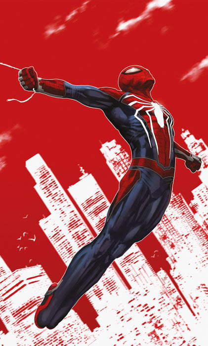 Vlies Fototapete | Marvel Spider | Man Red Swing | 150 x 250 cm