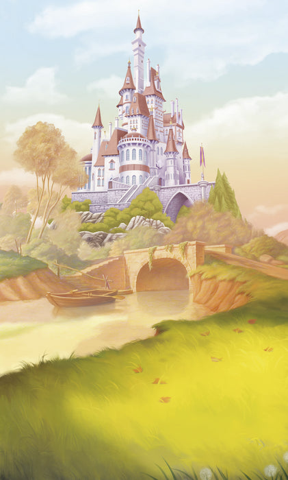 Komar NEU | Komar Vlies Fototapete - Disney Princess Belle Castle River - Größe 150 x 250 cm