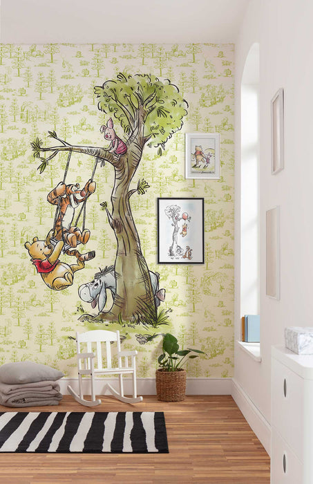 Digitaldruck Vlies Fototapete | Winnie the Pooh in the Wood | 200 x 280 cm
