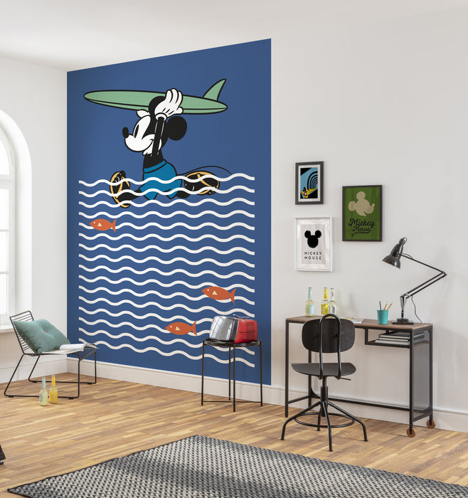 Digitaldruck Vlies Fototapete | Mickey gone Surfin' | 200 x 280 cm