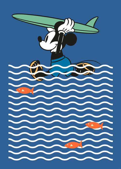 Digitaldruck Vlies Fototapete | Mickey gone Surfin' | 200 x 280 cm