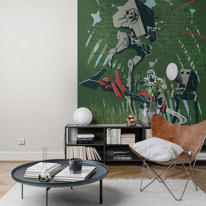 Digitaldruck Vlies Fototapete | Star Wars Classic Concrete Endor | 200 x 280 cm