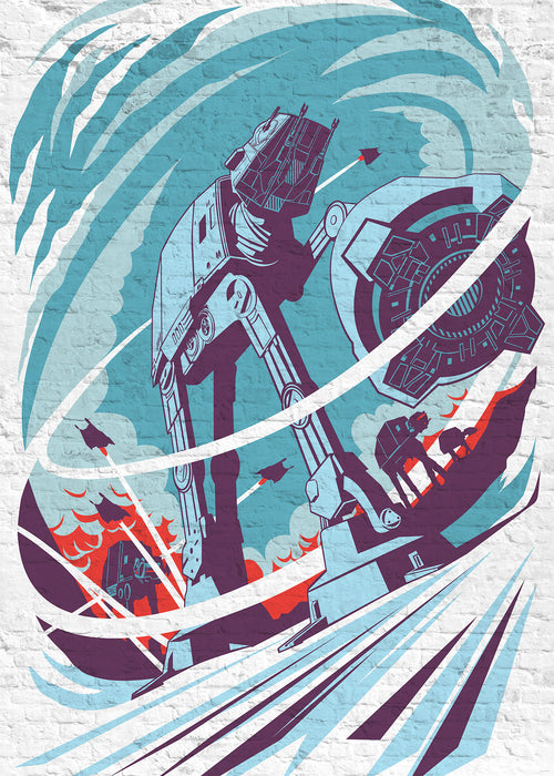 Vlies Fototapete | Star Wars Classic Concrete Hoth | Größe 200 x 280 cm