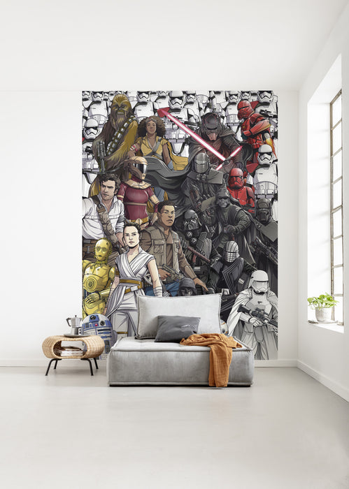 Digitaldruck Vlies Fototapete | Star Wars Retro Cartoon | 200 x 280 cm