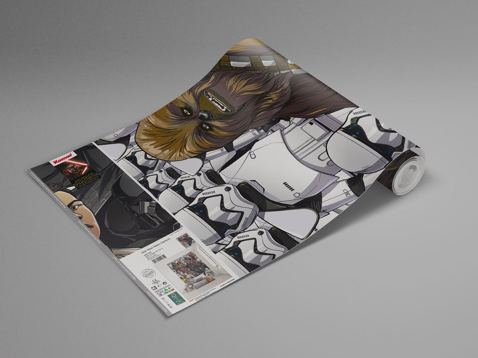 Digitaldruck Vlies Fototapete | Star Wars Retro Cartoon | 200 x 280 cm