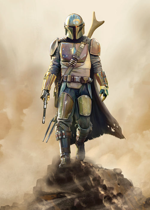 Digitaldruck Vlies Fototapete | Star Wars The Mandalorian The Hunter | 200 x 280 cm