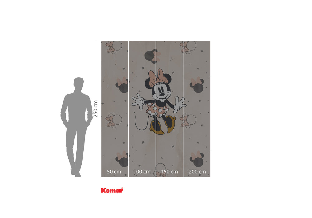 Komar NEU | Digitaldruck Vlies Fototapete - Minnie Party Mouse - Größe 200 x 250 cm
