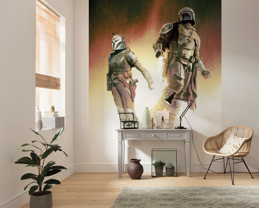 Komar NEU | Komar Vlies Fototapete - Star Wars The Mandalorian Flight - Größe 200 x 250 cm