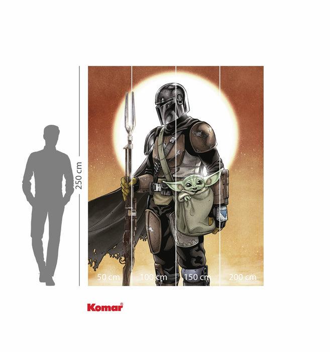 Komar NEU | Komar Vlies Fototapete - Star Wars The Mandalorian and Grogu  - Größe 200 x 250 cm