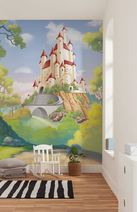 Komar NEU | Komar Vlies Fototapete - Disney Princess Snow White Castle - Größe 200 x 250 cm