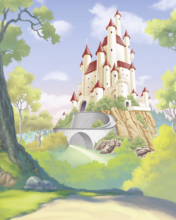 Komar NEU | Komar Vlies Fototapete - Disney Princess Snow White Castle - Größe 200 x 250 cm