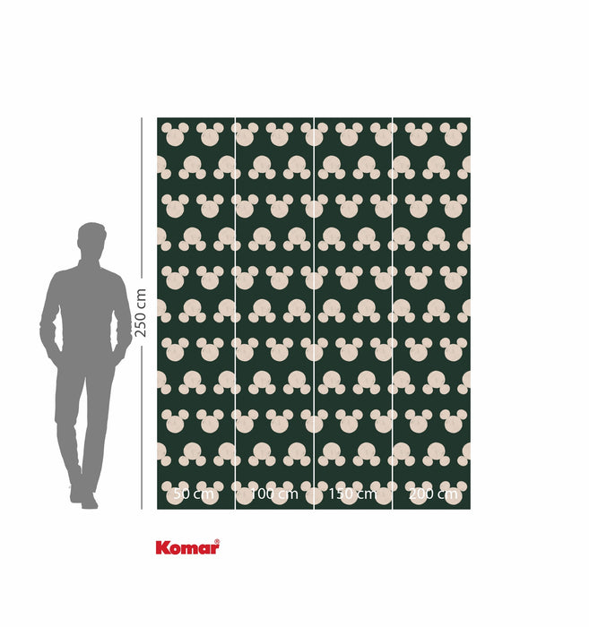 Komar NEU | Komar Vlies Fototapete - Disney Mickey Mouse Green Heads - Größe 200 x 250 cm
