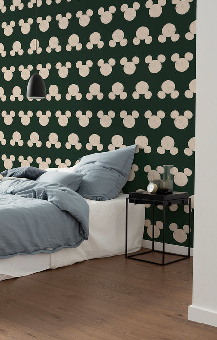 Vlies Fototapete | Disney Mickey Mouse Green Heads | 200 x 250 cm