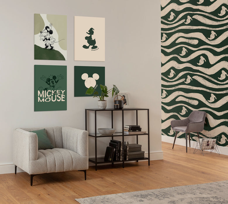 Komar NEU | Komar Vlies Fototapete - Disney Donald Duck Green Waves - Größe 200 x 250 cm