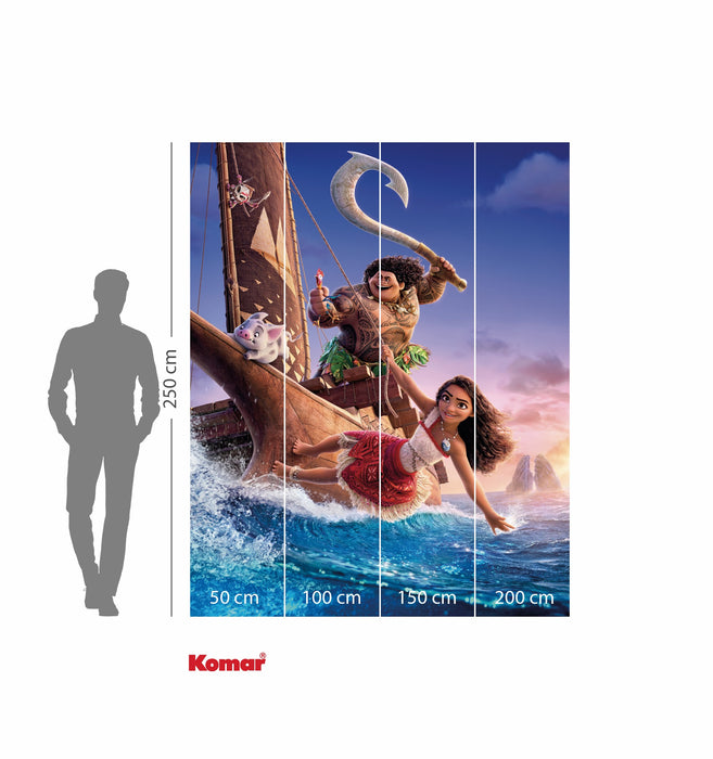 Komar NEU | Komar Vlies Fototapete - Disney Moana 2 Feel The Ocean - Größe 200 x 250 cm