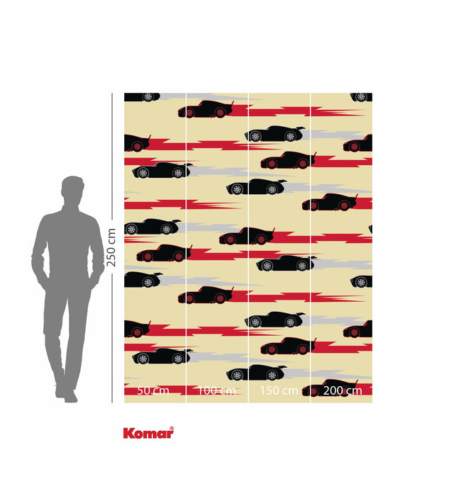 Komar NEU | Komar Vlies Fototapete - Disney and Pixar Cars Pattern - Größe 200 x 250 cm