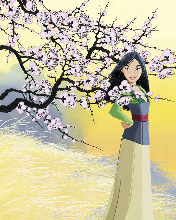 Komar NEU | Komar Vlies Fototapete - Disney Mulan Cherry Blossoms - Größe 200 x 250 cm