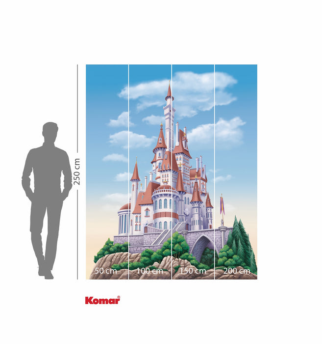 Komar NEU | Komar Vlies Fototapete - Disney Princess Belle Castle - Größe 200 x 250 cm