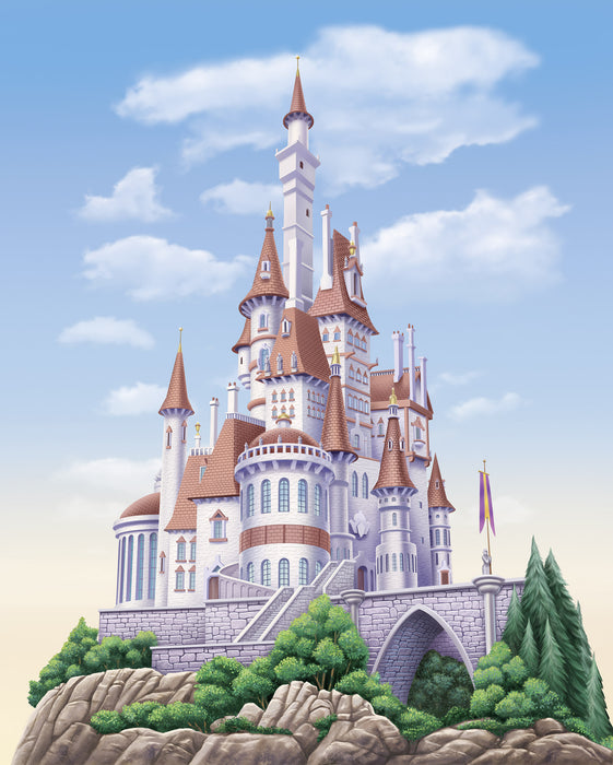 Komar NEU | Komar Vlies Fototapete - Disney Princess Belle Castle - Größe 200 x 250 cm
