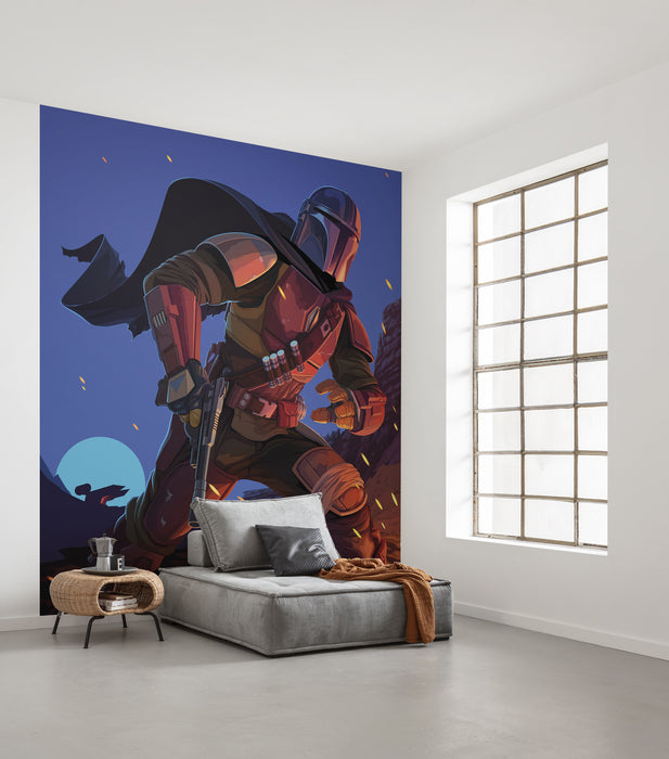 Digitaldruck Vlies Fototapete | Star Wars The Mandalorian Big Ambush | 250 x 280 cm