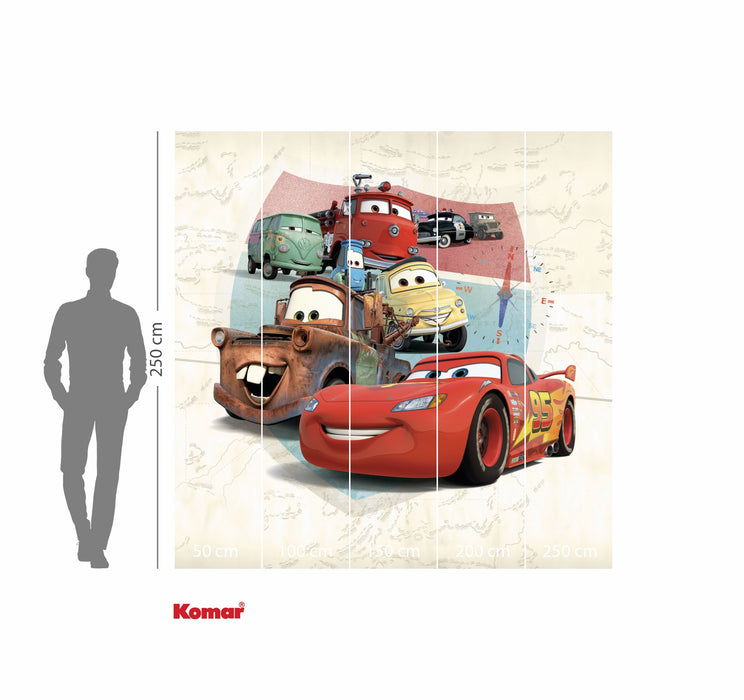 Komar NEU | Komar Vlies Fototapete - Disney and Pixar Cars Open Road - Größe 250 x 250 cm