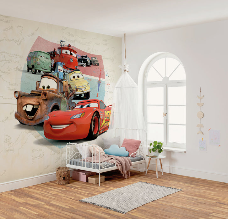 Komar NEU | Komar Vlies Fototapete - Disney and Pixar Cars Open Road - Größe 250 x 250 cm