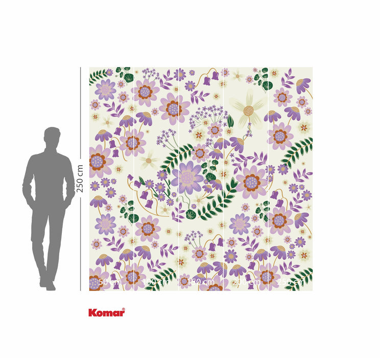 Komar NEU | Komar Vlies Fototapete - Disney Minnie Mouse Gardening Club Beige - Größe 250 x 250 cm