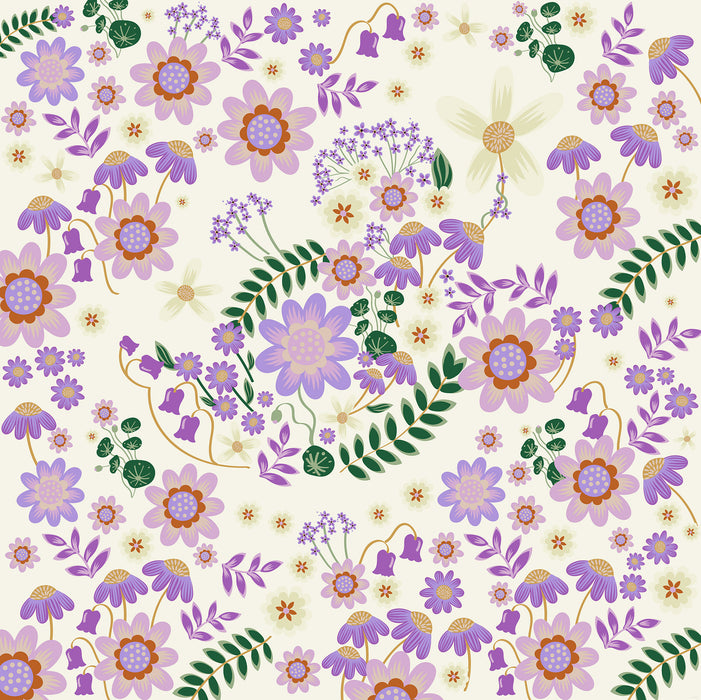 Komar NEU | Komar Vlies Fototapete - Disney Minnie Mouse Gardening Club Beige - Größe 250 x 250 cm