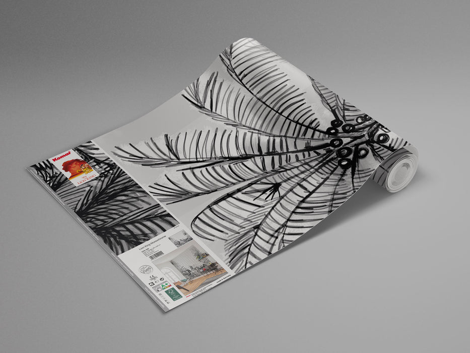 Digitaldruck Vlies Fototapete | Lion King Monochrome | 300 x 280 cm