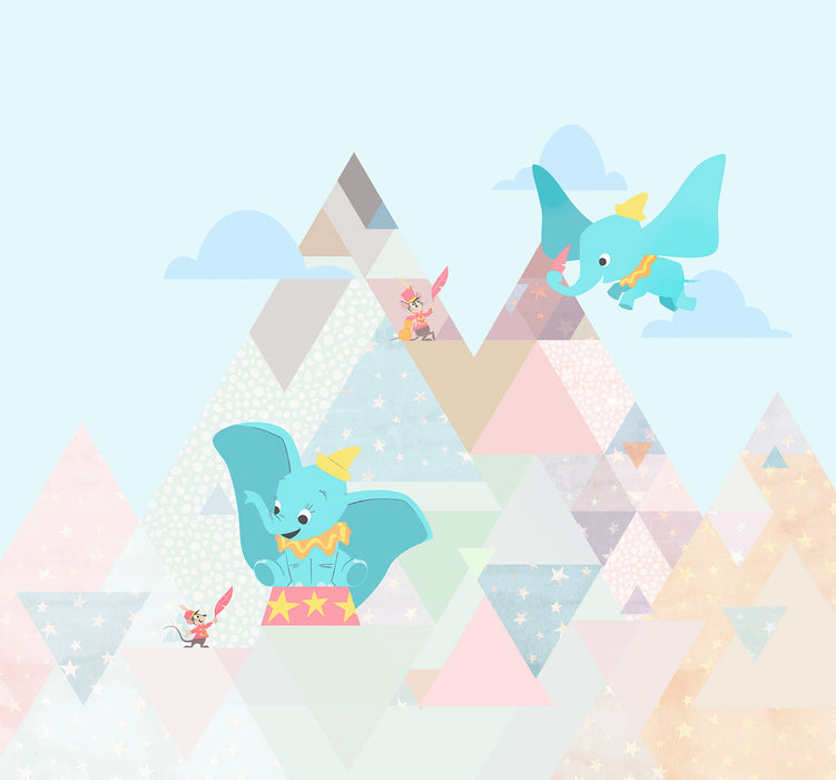 Digitaldruck Vlies Fototapete | Dumbo flying elephant | 300 x 280 cm