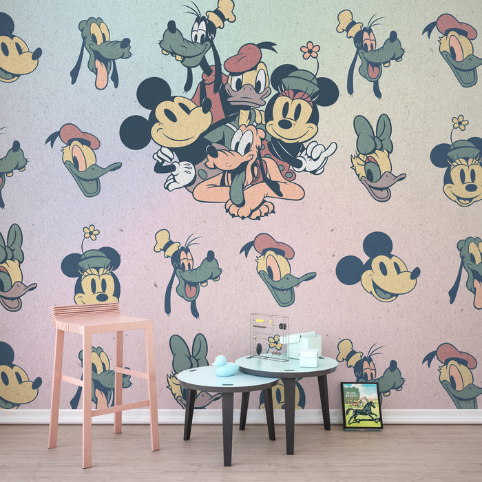 Digitaldruck Vlies Fototapete | Mickey Fab5 | 300 x 280 cm