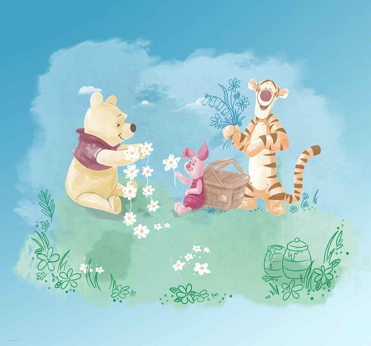 Digitaldruck Vlies Fototapete | Winnie the Pooh Picnic | 300 x 280 cm