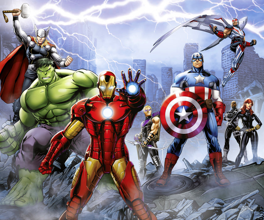 Komar NEU | Komar Vlies Fototapete - Marvel Avengers Ultimate Warriors - Größe 300 x 250 cm