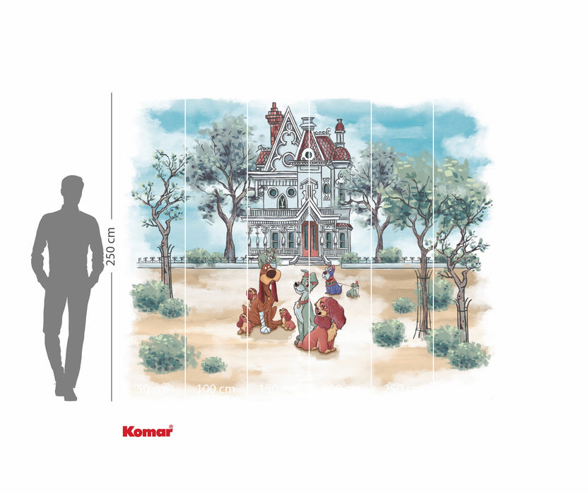Komar NEU | Komar Vlies Fototapete - Disney Lady and the Tramp Sweet Home - Größe 300 x 250 cm