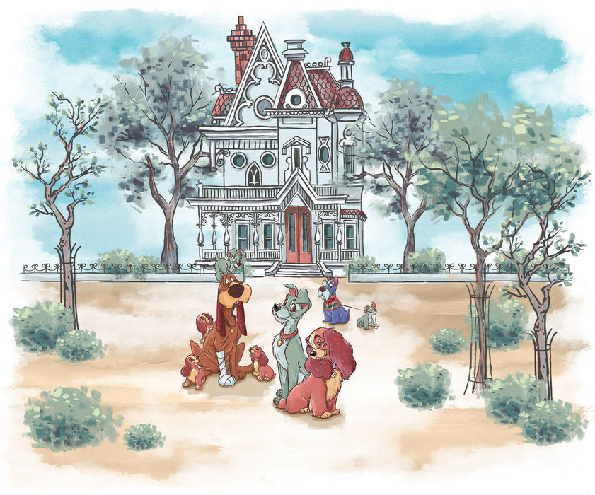 Vlies Fototapete | Disney Lady and the Tramp Sweet Home | 300 x 250 cm
