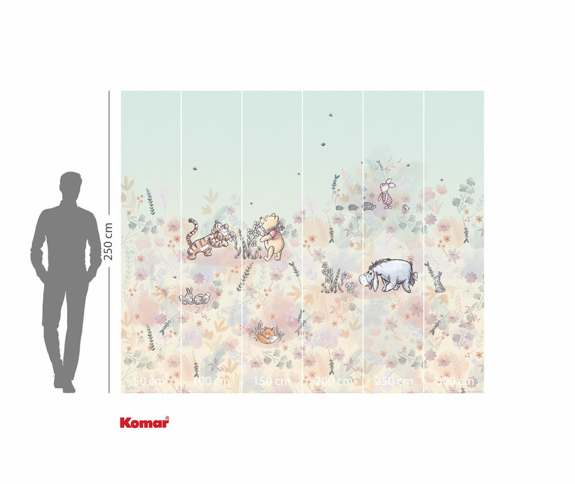 Vlies Fototapete | Disney Winnie the Pooh Flowerfield | 300 x 250 cm