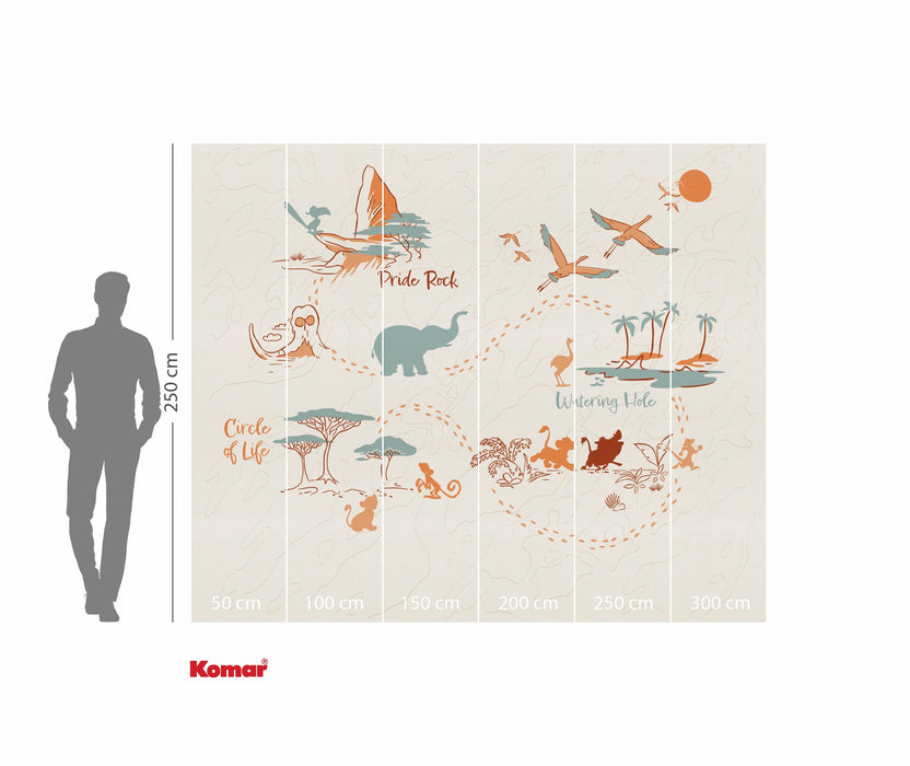 Komar NEU | Komar Vlies Fototapete - Disney The Lion King Circle of Life - Größe 300 x 250 cm