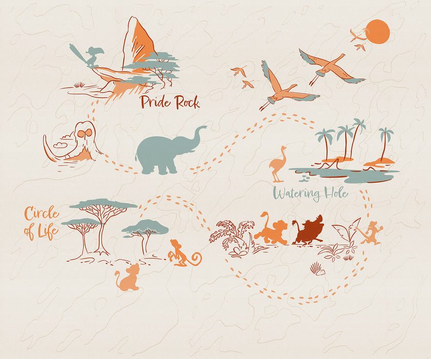 Komar NEU | Komar Vlies Fototapete - Disney The Lion King Circle of Life - Größe 300 x 250 cm