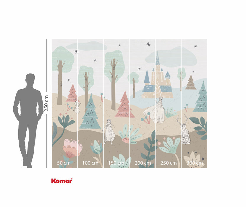 Komar NEU | Komar Vlies Fototapete - Disney Frozen Castle Playground - Größe 300 x 250 cm