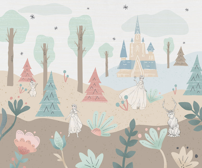 Komar NEU | Komar Vlies Fototapete - Disney Frozen Castle Playground - Größe 300 x 250 cm