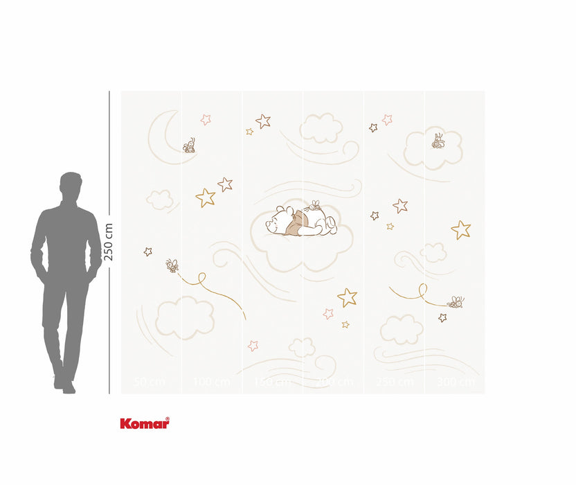 Komar NEU | Komar Vlies Fototapete - Disney Winnie the Pooh Sleepy Little Bear - Größe 300 x 250 cm