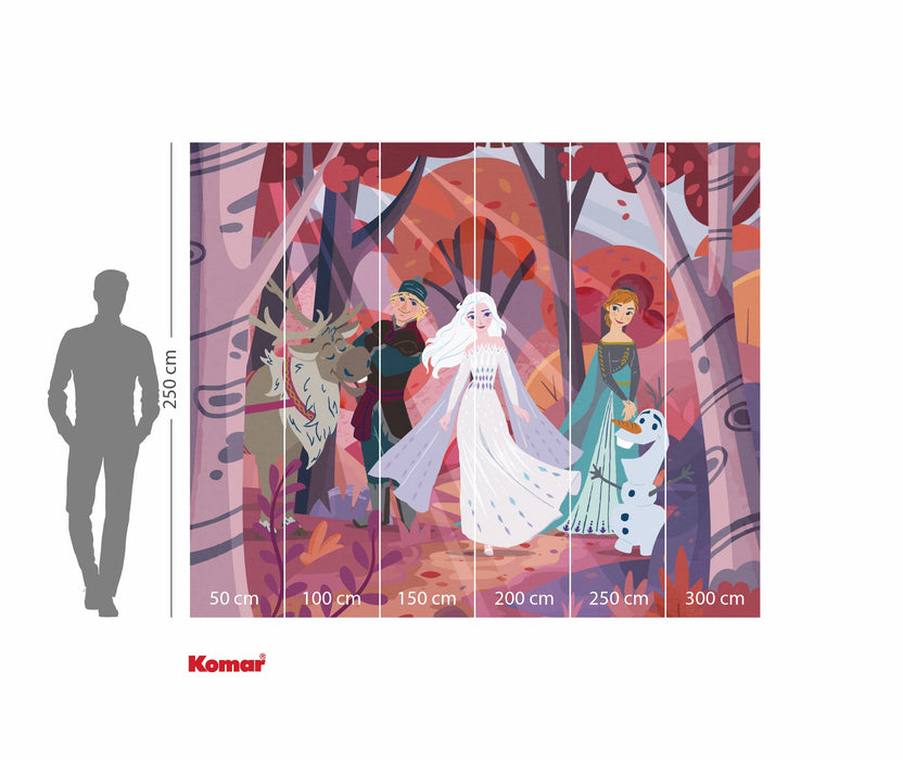 Komar NEU | Komar Vlies Fototapete - Disney Frozen Forest Friendship - Größe 300 x 250 cm