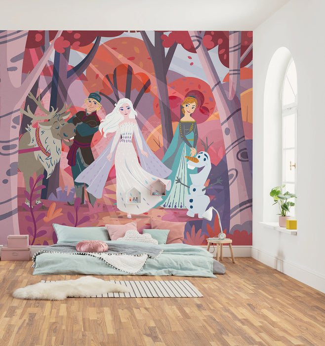 Komar NEU | Komar Vlies Fototapete - Disney Frozen Forest Friendship - Größe 300 x 250 cm