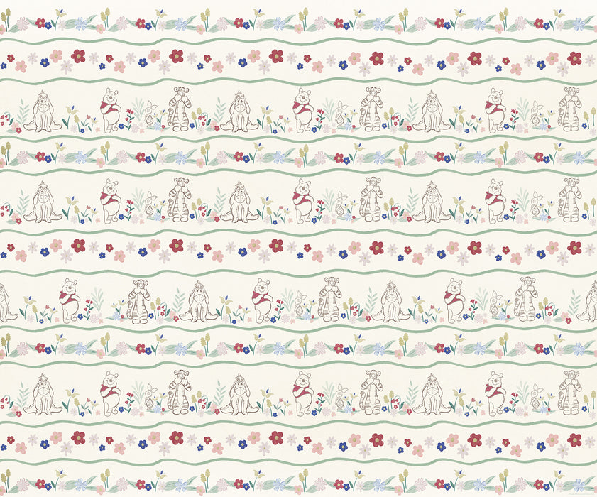 Vlies Fototapete | Disney Winnie the Pooh Friends in Garden | 300 x 250 cm