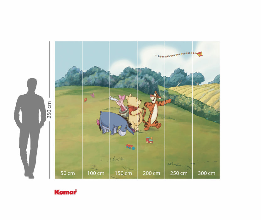 Komar NEU | Komar Vlies Fototapete - Disney Winnie the Pooh Adventure - Größe 300 x 250 cm
